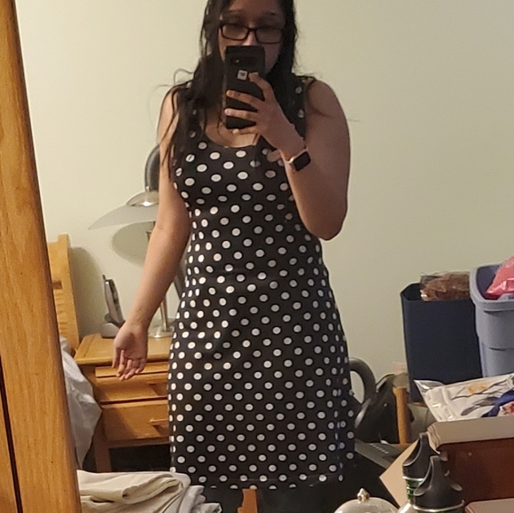 Black and white polka dot dress - Picture 2 of 3